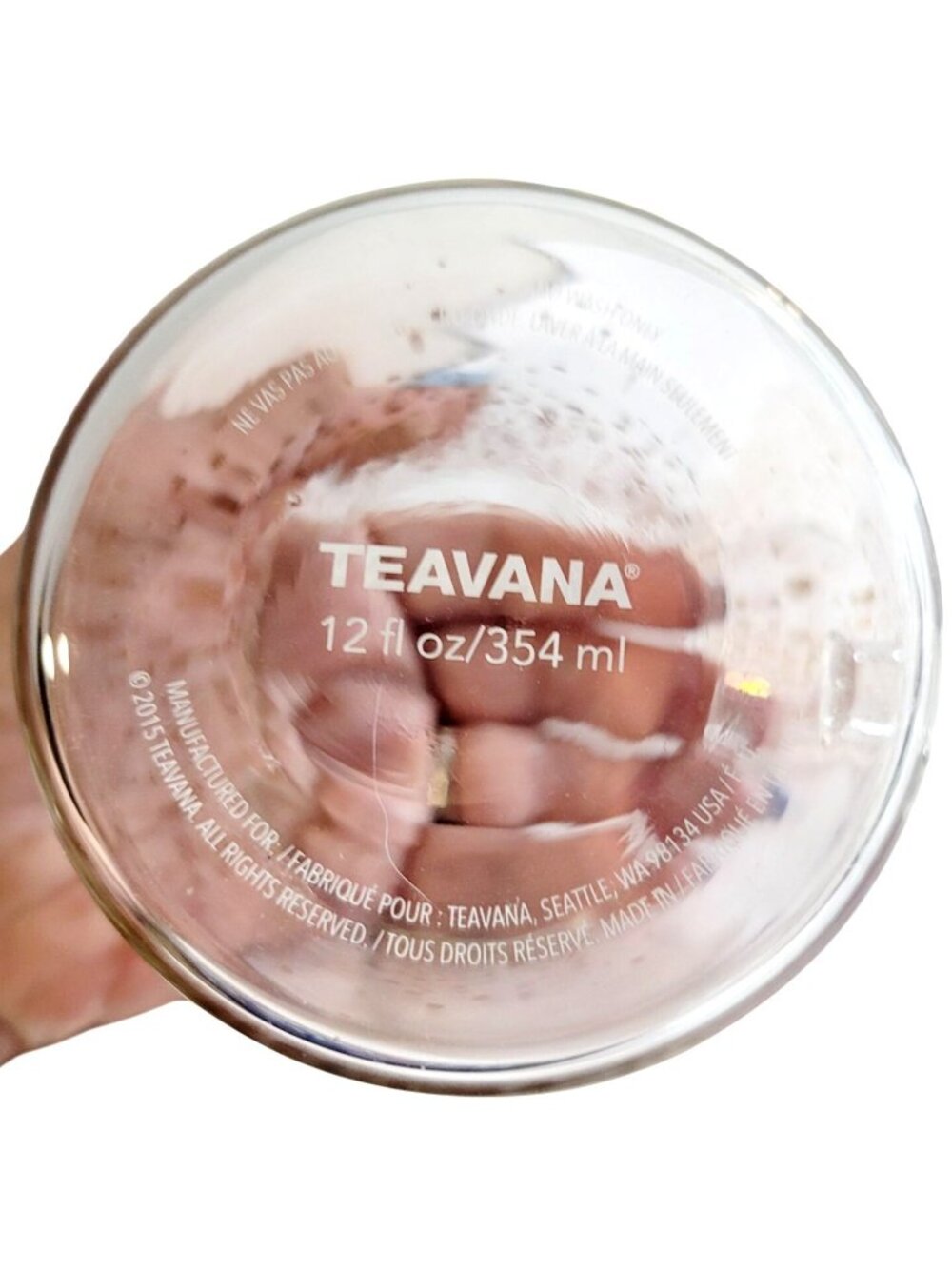 Teavana Starbucks 2015 Gold Confetti Clear Glass Coffee Tea Mug Set Of 4 - Picture 8 of 11